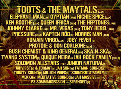 Vi på GRATIS I STOCKHOLM har det stora nöjet att tävla ut 3 st festivalpass till Uppsala Reggae Festival i Uppsala den 4-6 augusti 2011. 3 personer kan vinna varsitt festivalpass som gäller i 3 dagar (värde ca 1450 kr/pass).